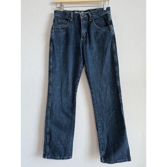 Wrangler Retro Jeans Boys Size 16 Dark Wash Western Cowboy Adjustable Waist Boot - Picture 6 of 13